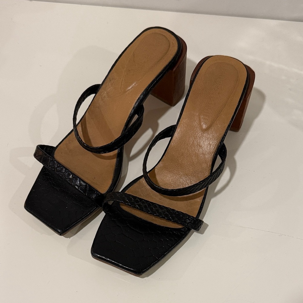 James Smith - Chic Black Strappy Women's Heels